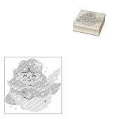 黄色の人魚 ラバースタンプ (押印)