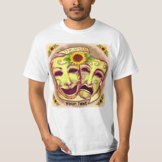 黄色の俳優マスク Tシャツ (正面)