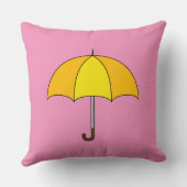 黄色の傘 クッション (裏面)