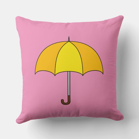 黄色の傘 クッション (裏面)