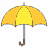 黄色の傘 シール (正面)