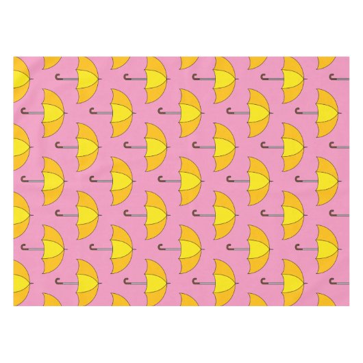 黄色の傘 テーブルクロス (正面(横))