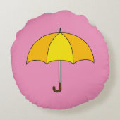 黄色の傘 ラウンドクッション (裏面)
