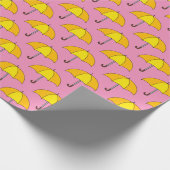 黄色の傘 ラッピングペーパー (角)