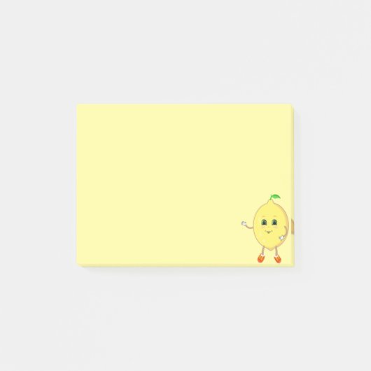 黄色の元気なレモン ポストイット (正面)