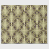 黄色の光の錯視のストライプ ラッピングペーパー (フラット)