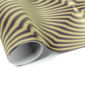 黄色の光の錯視のストライプ ラッピングペーパー (ロールコーナー)