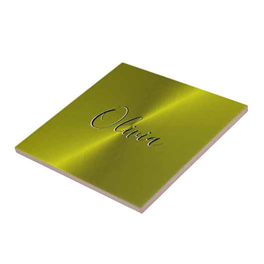 黄色の光沢のあるフェイク金属 タイル (側面)