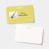 黄色の公証人公的水平バッジ バッジ (表裏)