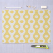 黄色の円と目のパターン 薄葉紙 (クラフト)