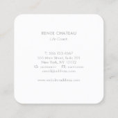 黄色の円のモチーフのロゴ スクエア名刺 (裏面)