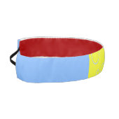 黄色の円ループ青の非主帯スリップまたは滑ること線 アスレチックヘッドバンド (左)