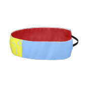 黄色の円ループ青の非主帯スリップまたは滑ること線 アスレチックヘッドバンド (右)