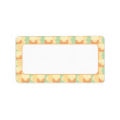 黄色の円住所 シール (正面)