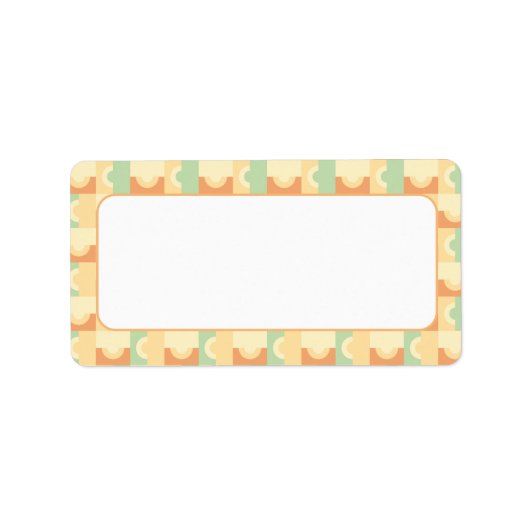 黄色の円住所 シール (正面)