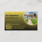 黄色の写真の不動産代理実在者と目立つ 名刺 (正面)