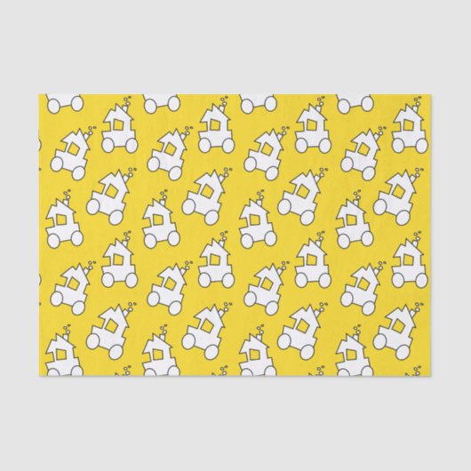 黄色の列車 薄葉紙 (正面)