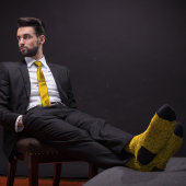 黄色の医師、医療プロフェッショナルドードル ネクタイ