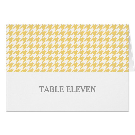 黄色の千鳥格子の表番号カード (正面横)