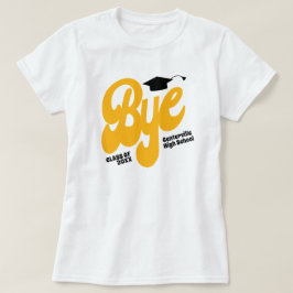 黄色の卒業キャップ シニア Tシャツ