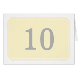 黄色の単エレガント表番号カード