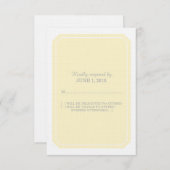 黄色の単純エレガント応答カード 出欠カード (正面/裏面)