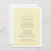 黄色の単純エレガント情報カード エンクロージャーカード (正面/裏面)