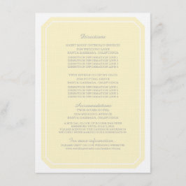 黄色の単純エレガント情報カード エンクロージャーカード