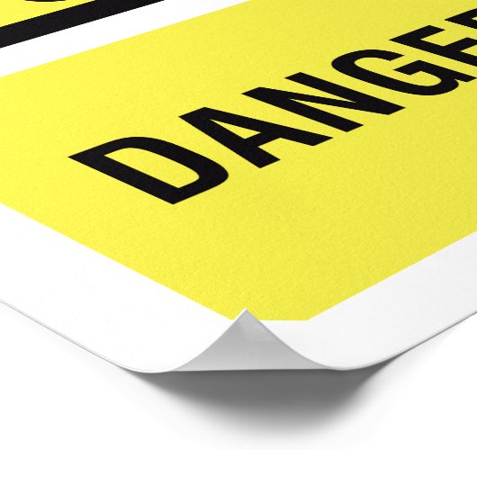 黄色の危険信号 ポスター (角)