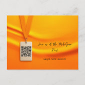 黄色の名前タグフェア ポストカード (正面)