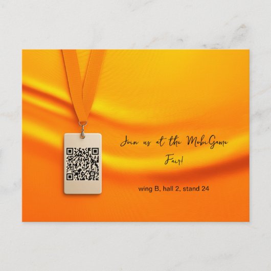 黄色の名前タグフェア ポストカード (正面)