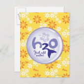 黄色の名前パターン ポストカード (正面/裏面)