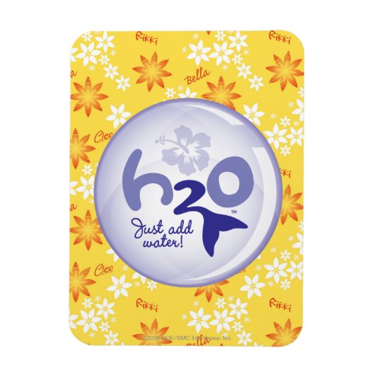 黄色の名前パターン マグネット (縦)