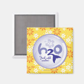 黄色の名前パターン マグネット (正面/裏面)