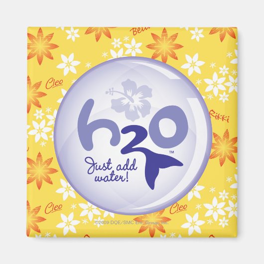 黄色の名前パターン マグネット (正面)