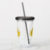 黄色の唐魚漫画イラストレーション アクリルタンブラー (左)