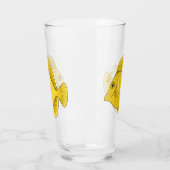 黄色の唐魚漫画イラストレーション タンブラーグラス (左)
