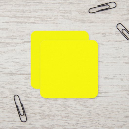 黄色の四角い名刺 スクエア名刺 (正面/裏面インサイチュ)