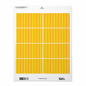 黄色の垂直ストライプパターン ラベル (フルシート)