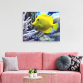 黄色の塩水唐魚 キャンバスプリント (インサイチュ (リビング))