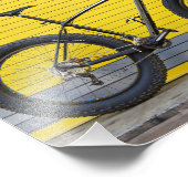 黄色の壁に脂肪の自転車 フォトプリント            (角)