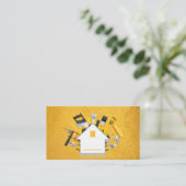 黄色の壁テクスチャ |ホーム修復ツール 名刺 (スタンド正面)