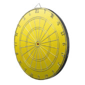 黄色の壁紙の背景 ダーツボード (正面右)