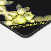 黄色の壊れたハートの黒い銀 デスクマット (コーナー)