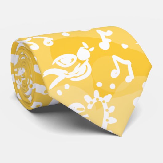 黄色の夏のネクタイ ネクタイ (ロール)
