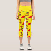 黄色の夏の果物 カプリレギンス (正面)