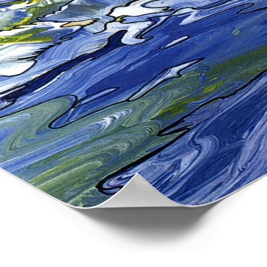 黄色の夕日 ポスター (角)