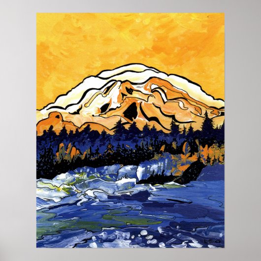 黄色の夕日 ポスター (正面)