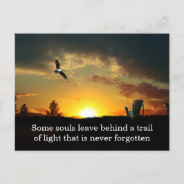 黄色の夕焼け草原共感ポストカード ポストカード