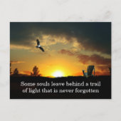 黄色の夕焼け草原追悼ポストカード ポストカード (正面)